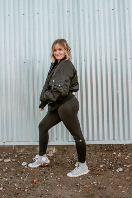Motion 365+ jumpsuit and the iconic bomber jacket. Match made in heaven. 
Wearing a size small in the stretchy and fitting jumpsuit, and a small in the cropped bomber jacket!


#LTKfitness #LTKfindsunder50 #LTKMostLoved