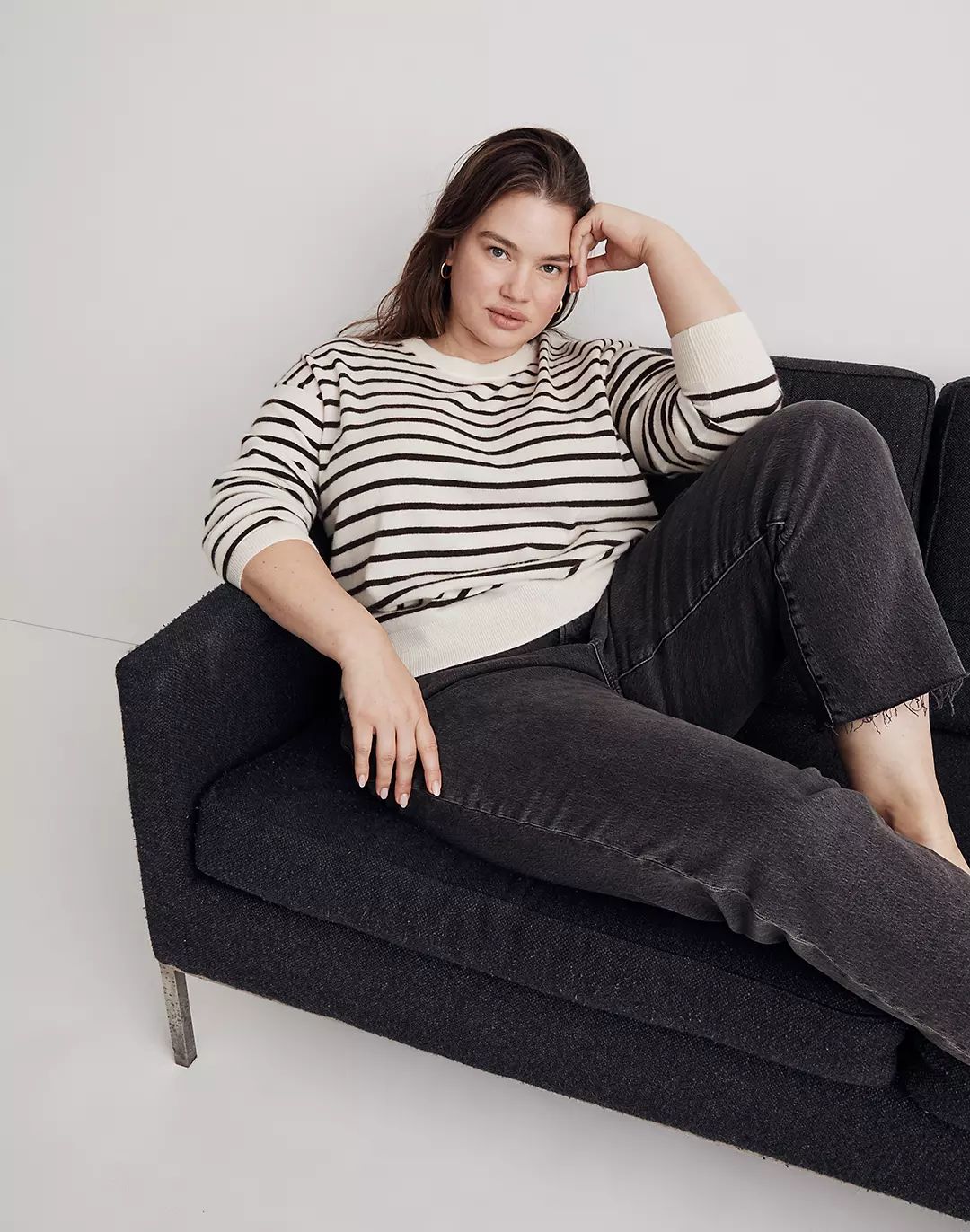 Plus (Re)sponsible Cashmere Relaxed Sweater in Stripe | Madewell