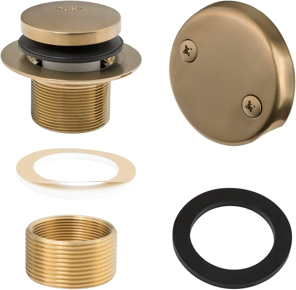 Tip-Toe Tub Trim Set with Two-Hole Overflow Faceplate and No Plumber’s Gasket, Replacement Bath... | Amazon (US)