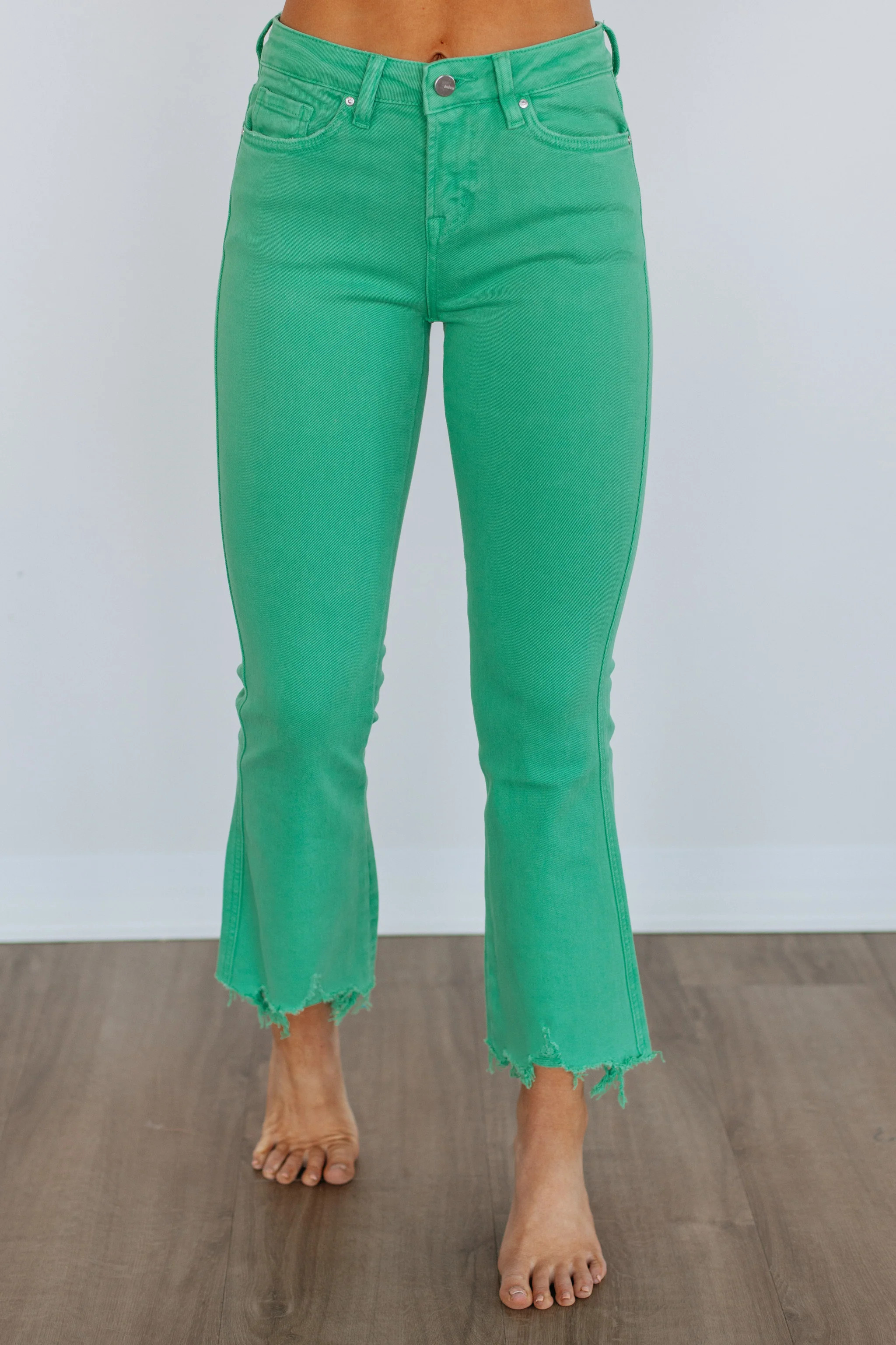 Emberly Mica Jeans - Shamrock | Wild Oak Boutique