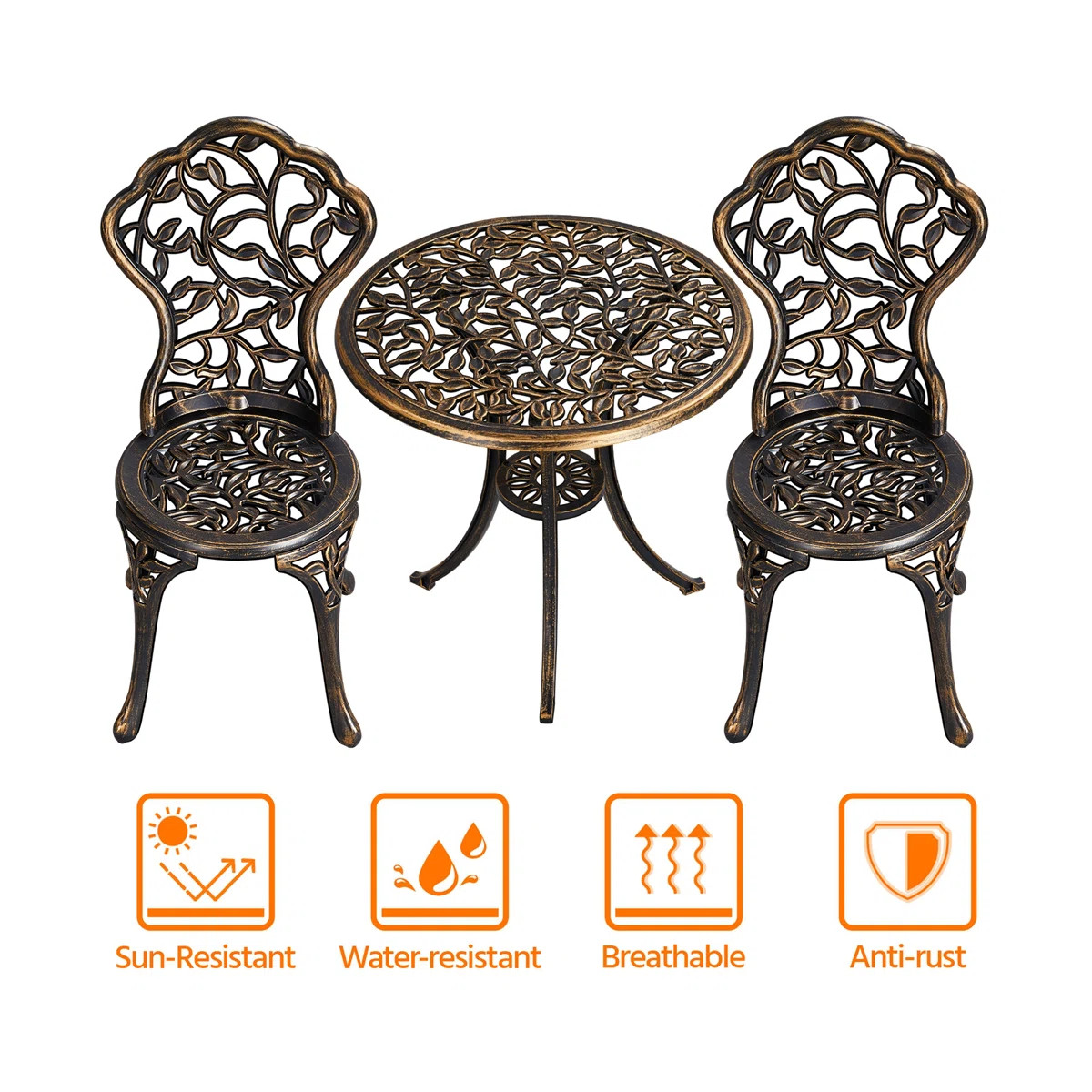 Circinus 2 - Person Patio Dining Set with Round Table | Wayfair North America