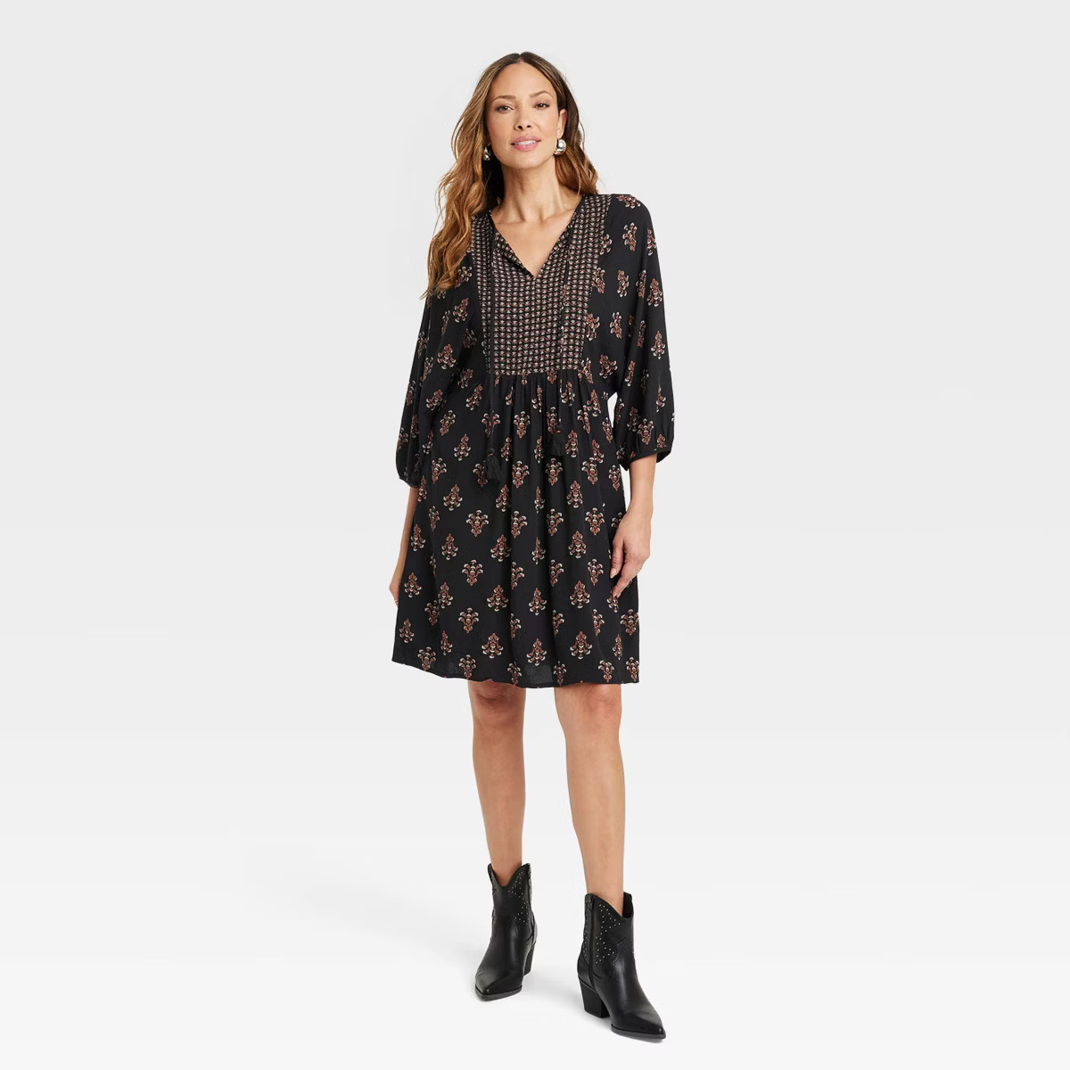 Women's Bishop 3/4 Sleeve A-Line Dress - Knox Rose™ | Target