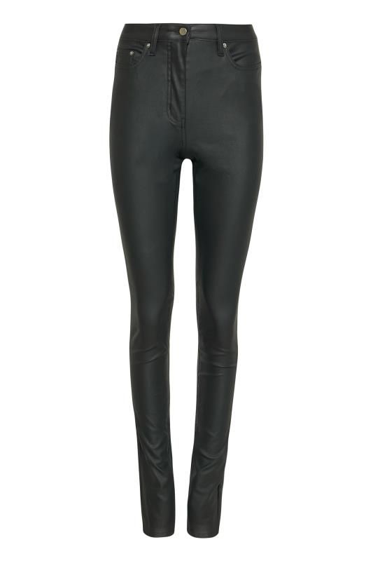 LTS Tall Black AVA Coated Stretch Skinny Jeans | Long Tall Sally
