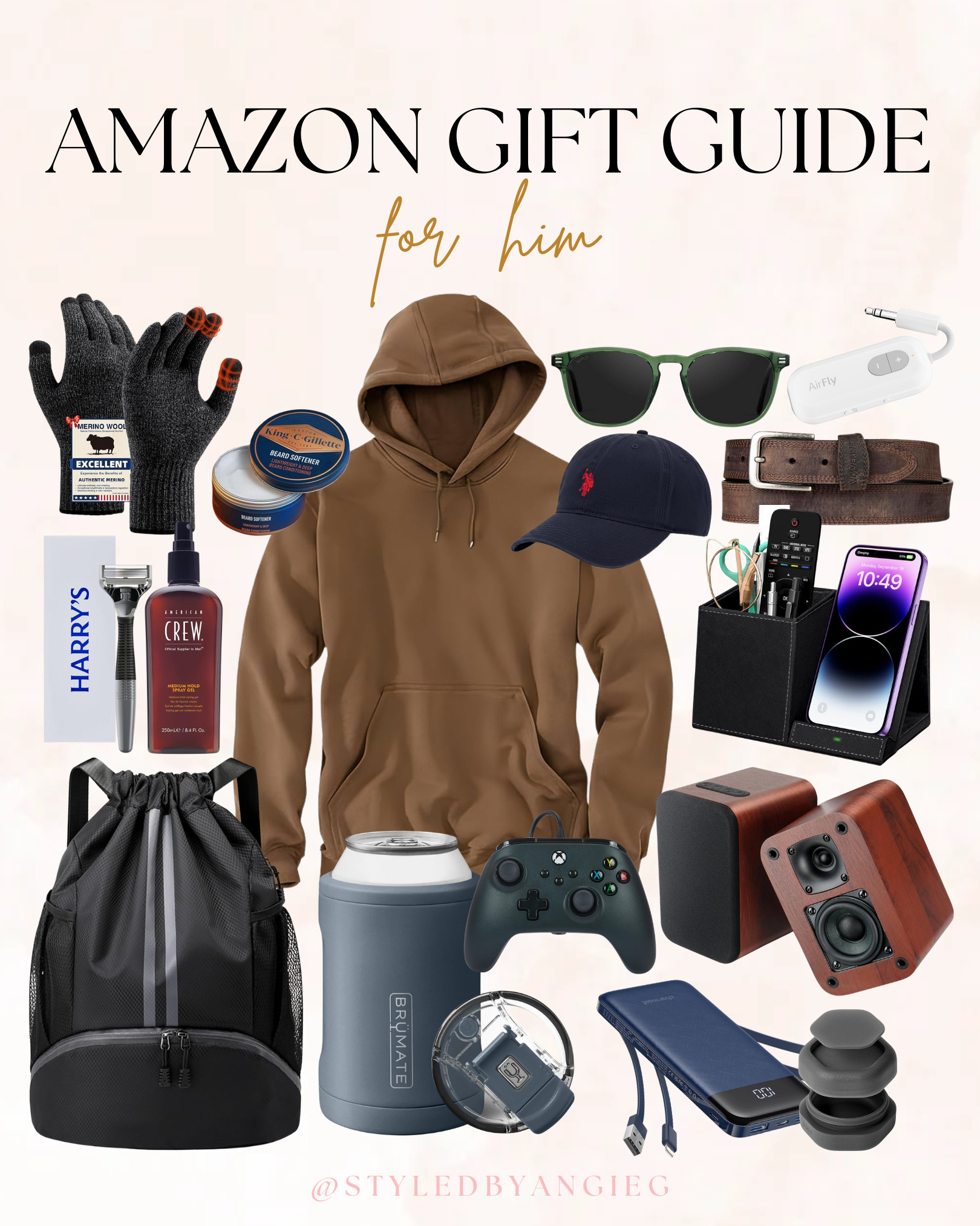 Amazon gift guide for him! Grooming gifts, tech finds, hoodies, sunglasses, belts, earbuds, backpacks, desk organizers, gaming gifts, travel gadgets, stocking stuffers for him 

 

#LTKGiftGuide #LTKHoliday #LTKMens