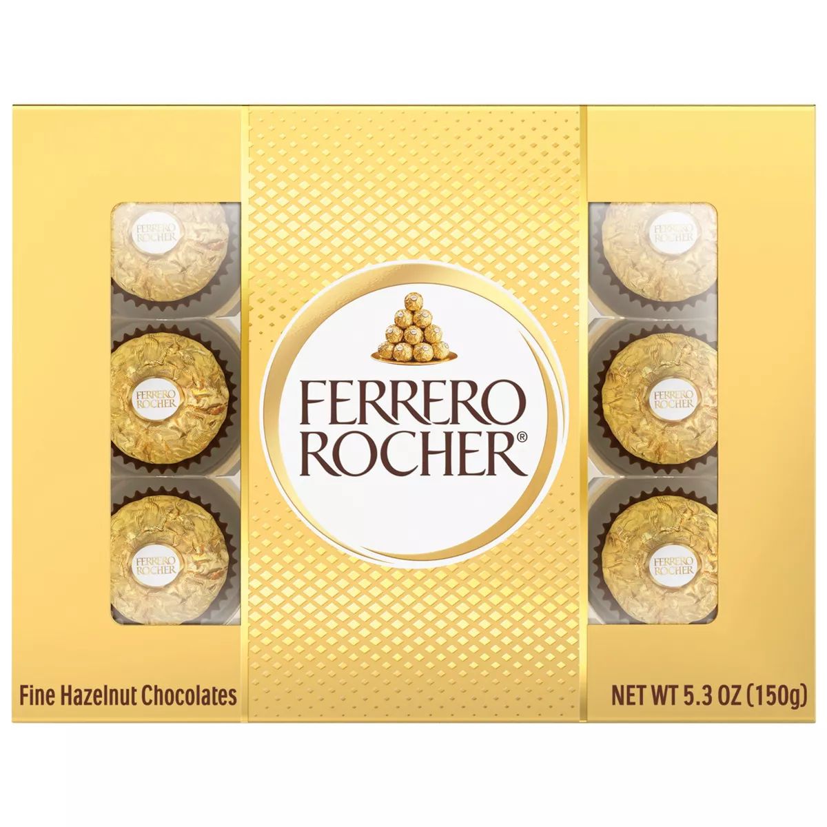 Ferrero Rocher Fine Hazelnut Chocolate Candy - 5.3oz/12ct | Target