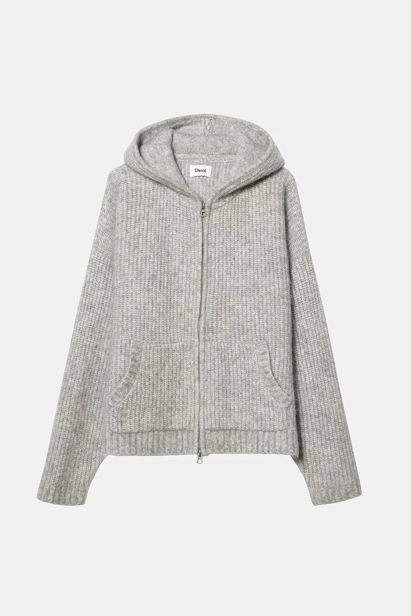 MOHAIR BLEND ZIP HOODIE | Elwood Clothing