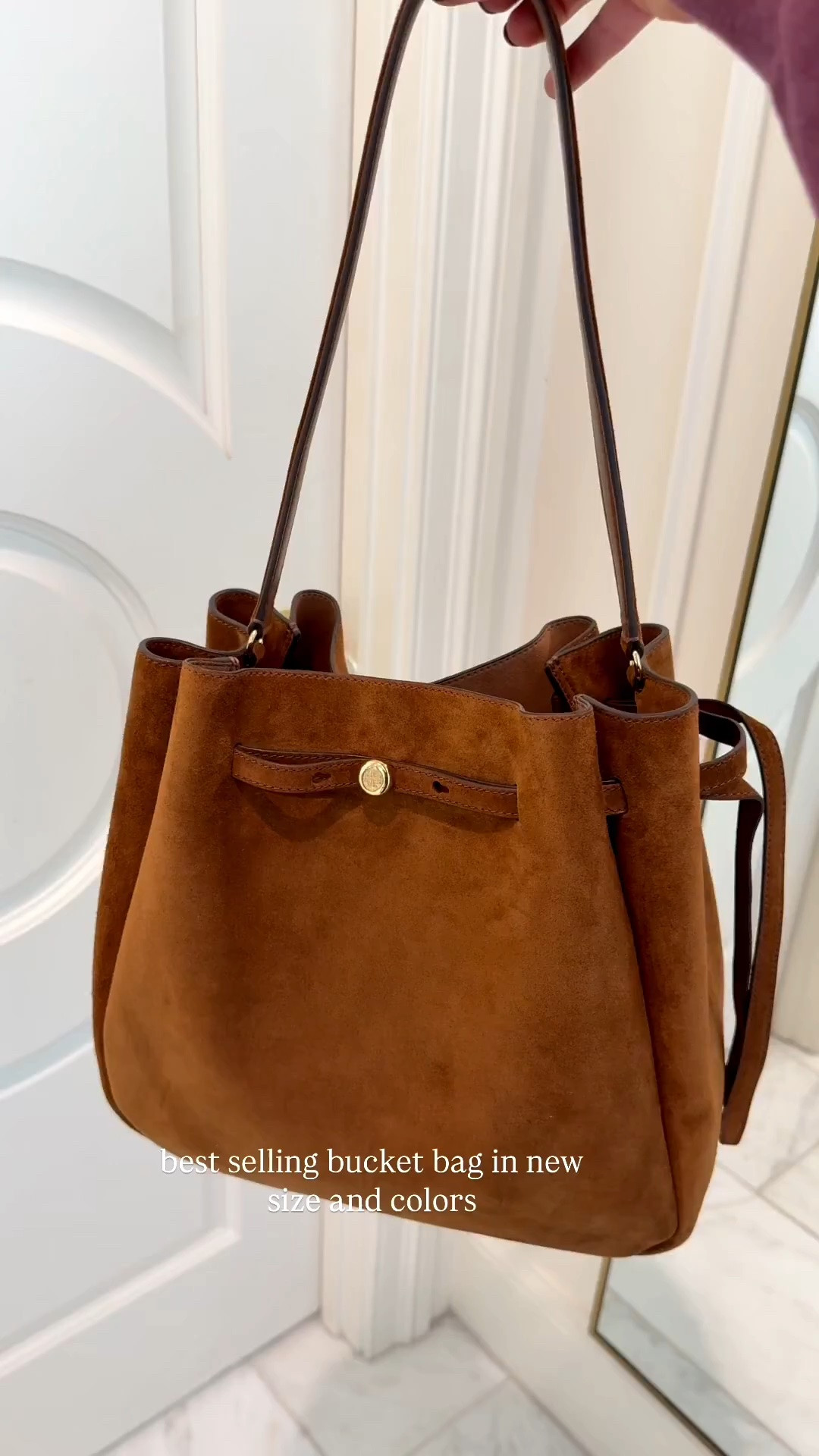 Suede fall tote