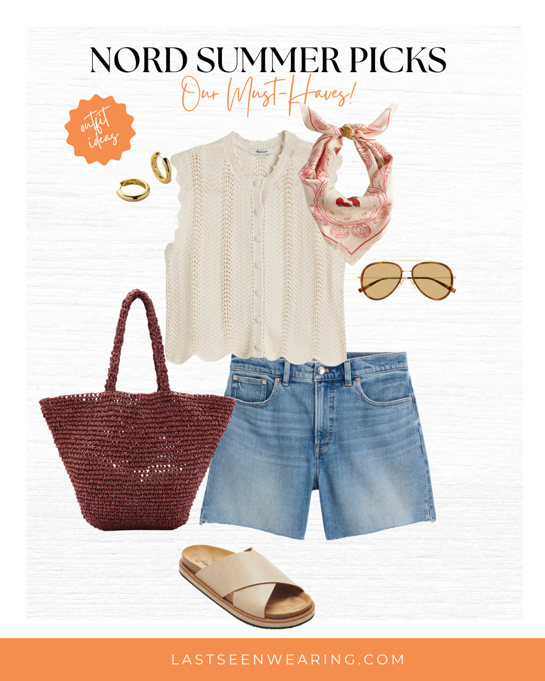 Fun summer outfit! Love the pops of red!  

 #LTKootd #LTKSeasonal #LTKOver40