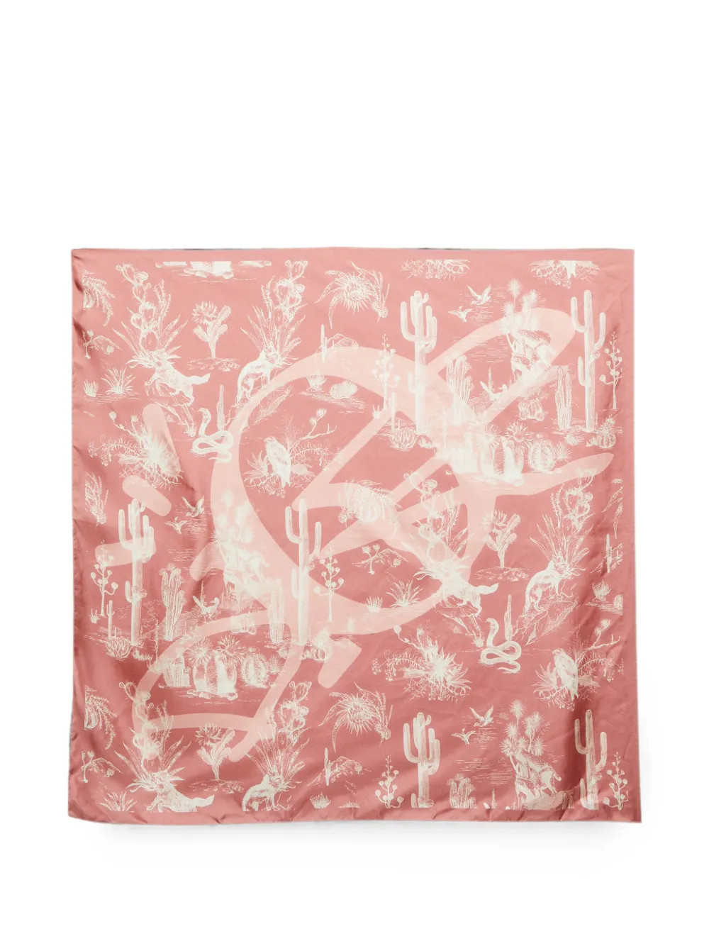Christian Dior Pre-Owned printed square scarf - Pink | Farfetch Global