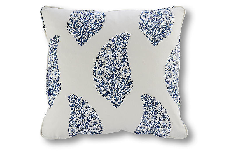 Helena 20x20 Pillow, Washed Blue | One Kings Lane