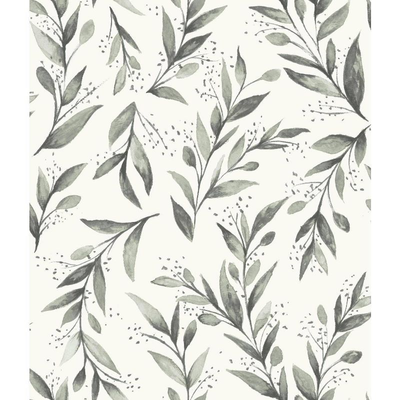 RoomMates Olive Branch Magnolia Home Wallpaper Gray | Target