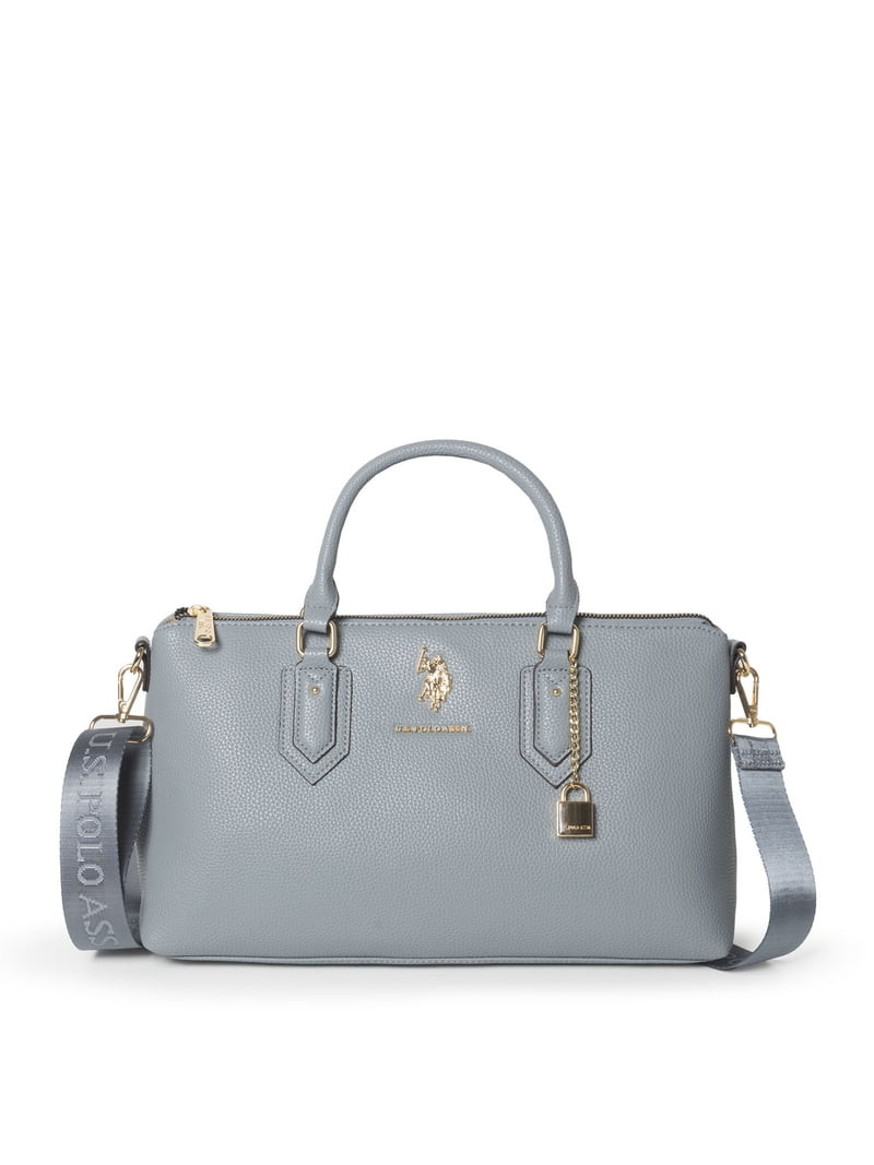 U.S. Polo Asnn. Women's Lock Satchel, Dusty Blue | Walmart (US)