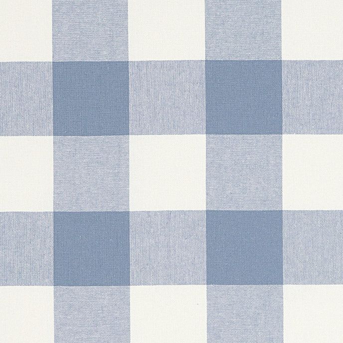 Buffalo Check Cornflower Upholstery Fabric by the Yard Indoor Linen Cotton | Ballard Designs, Inc.