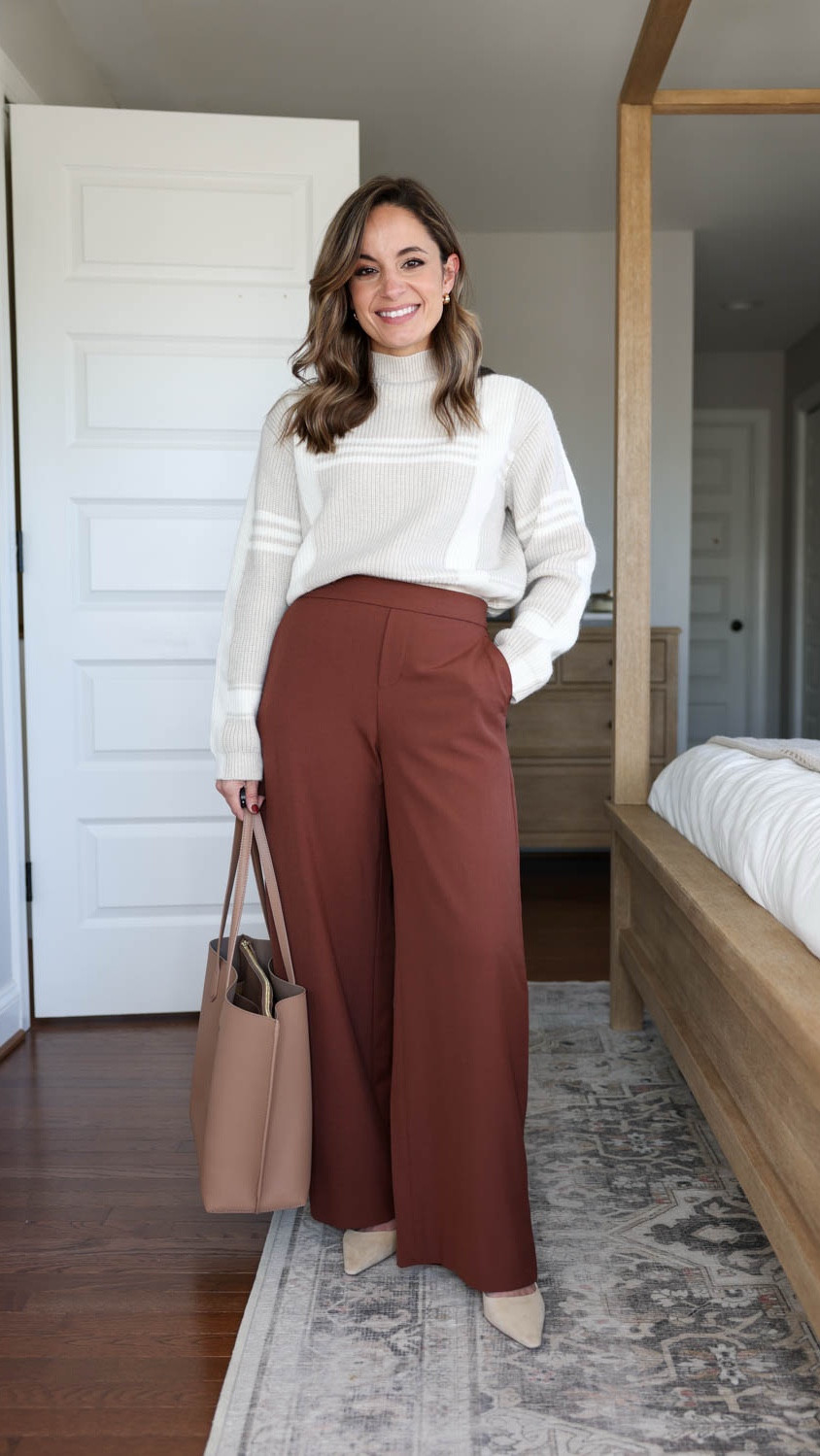 Neutral fall outfits for work! 

Sweater (Ann Taylor): petite xxs 
Pants (BR Factory): petite 00 
Shoes (Sam Edelman): tts - color linked is similar 

My measurements for reference: I’m 4’10” and 105lbs. My bust, waist, and hip measurement is 32”, 24”, and 36”.

#LTKPetite #LTKWorkwear