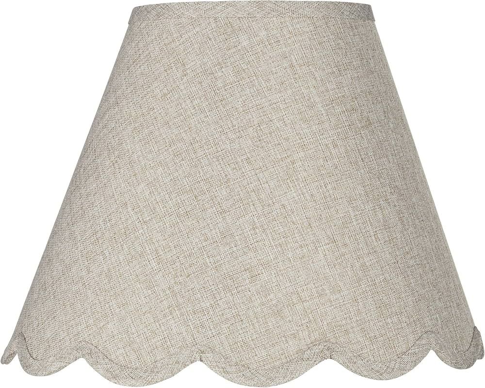 Springcrest Hardback Scallop Bottom Empire Lamp Shade Fawn Small 6inches Top x 12inches Bottom x ... | Amazon (US)