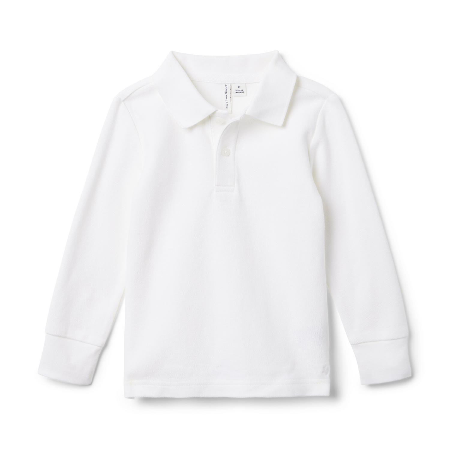 The Long Sleeve Pique Polo | Janie and Jack