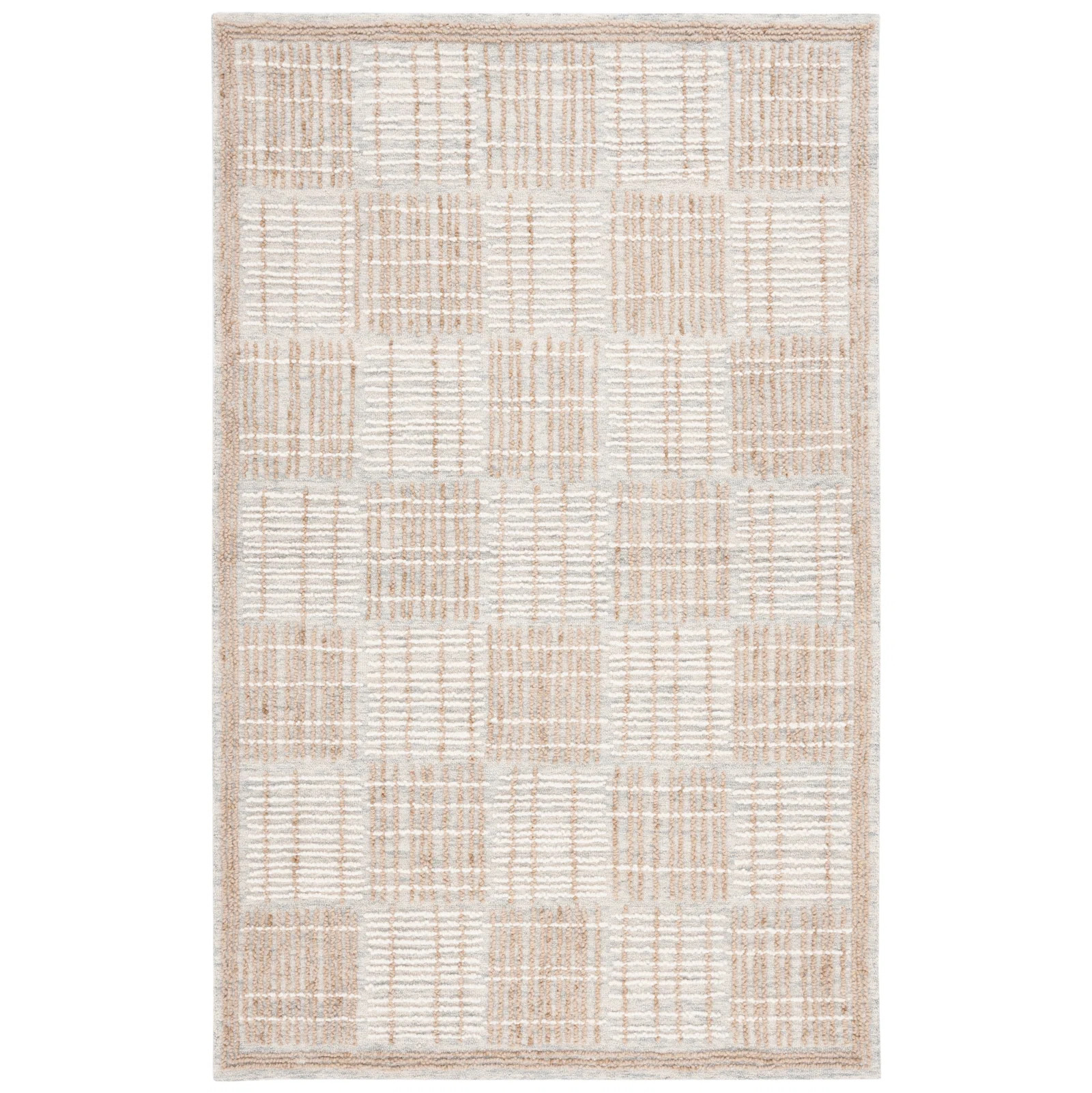 Rosecliff Heights Briggett Abstract Hand Tufted 80% Wool 20% Cotton Geometric Rug | Wayfair | Wayfair North America