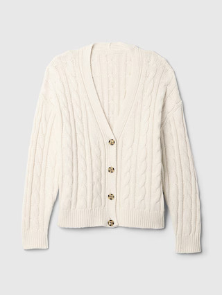 Oversized Cable-Knit Cardigan | Gap (US)