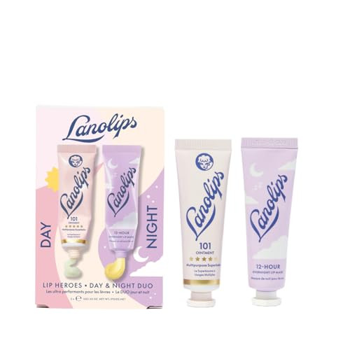 Lanolips 101 Lanolin Lip Balm & Overnight Lip Mask Duo - Heroes Kit for Complete Day to Night Care - Deeply Hydrating Moisturizer Set with Pure Lanolin Oil (2 Count) | Amazon (US)