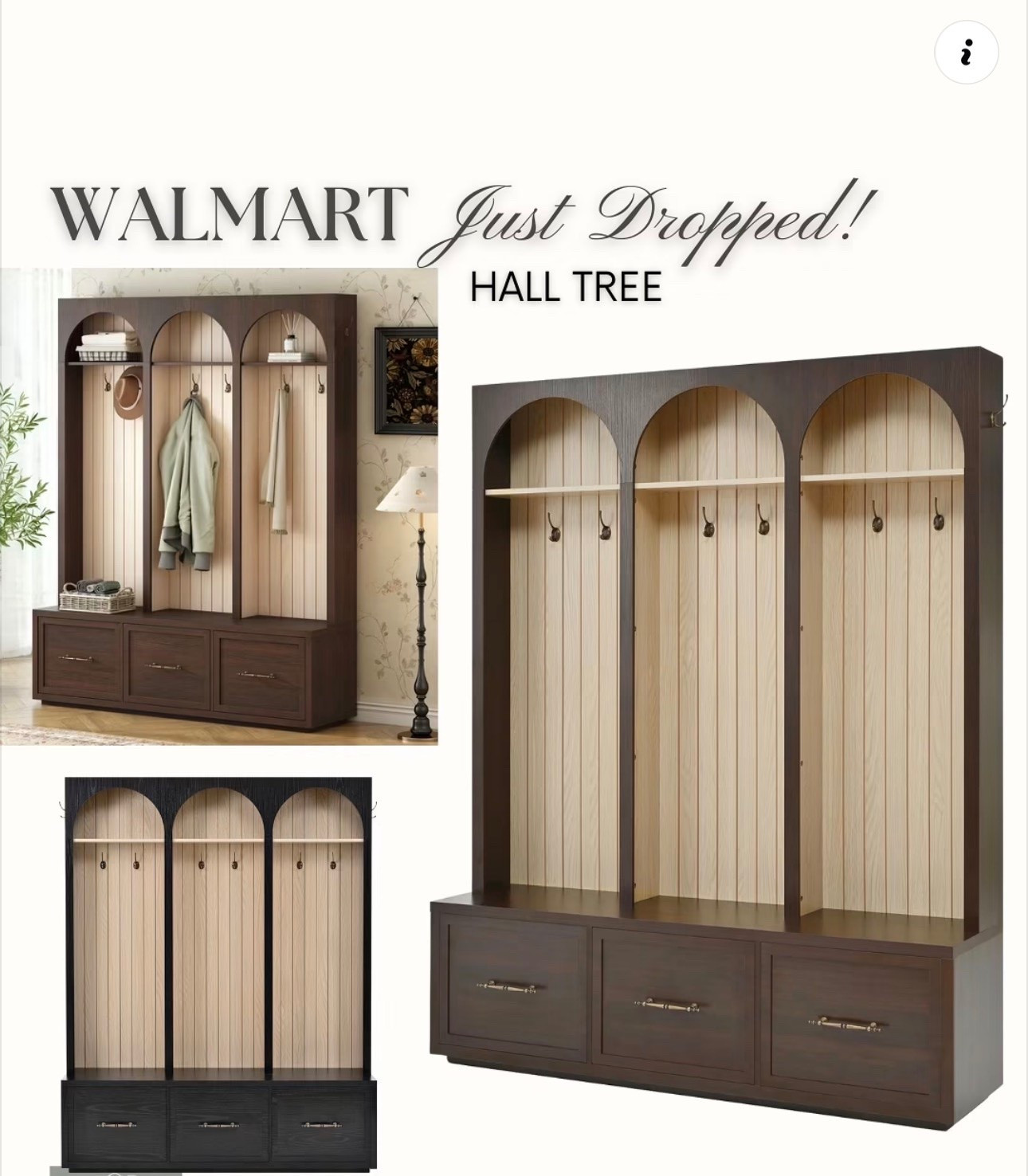 How gorgeous is this hall tree! Comes in Walmart wood and black! Press SHOP NOW to see it up close!

#LTKSaleAlert #LTKHome #LTKSeasonal