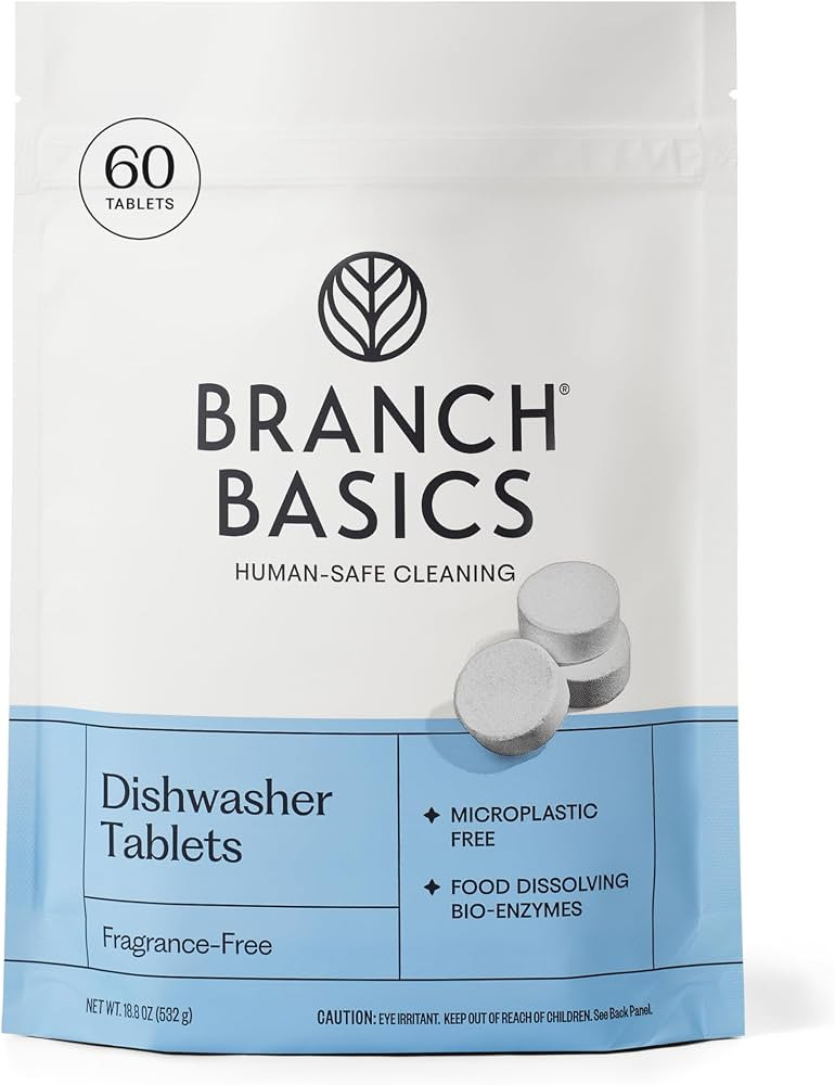 Branch Basics Dishwasher Tablets - 60 Ct | Plastic-Free Dishwasher Pods | Amazon (US)