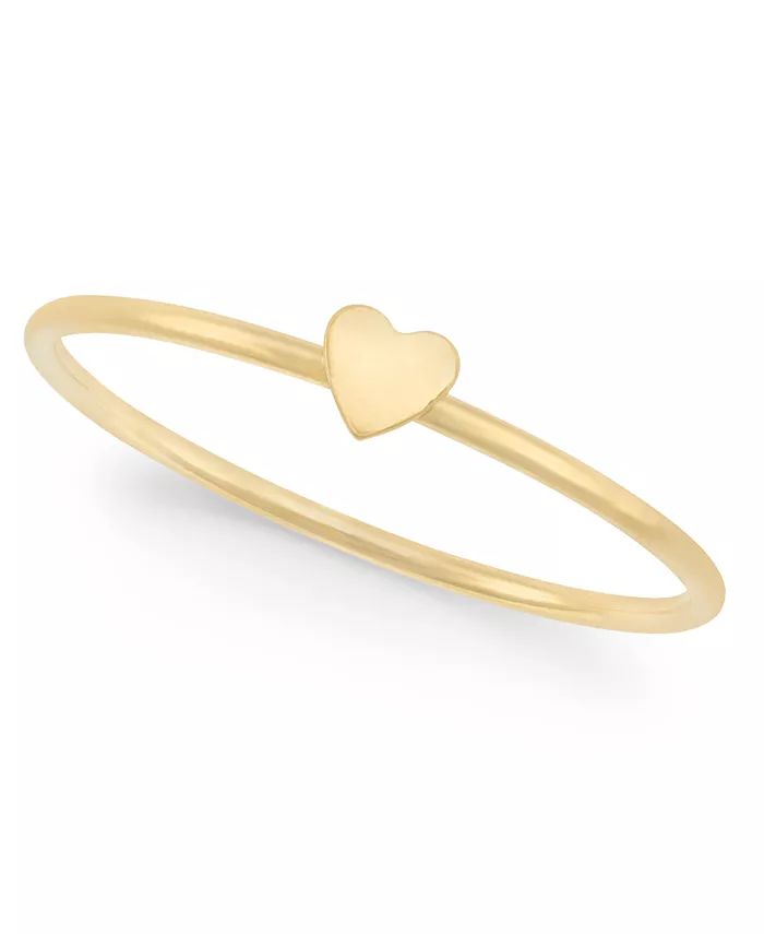14k Gold-Plated Heart Accent Stack Ring | Macy's