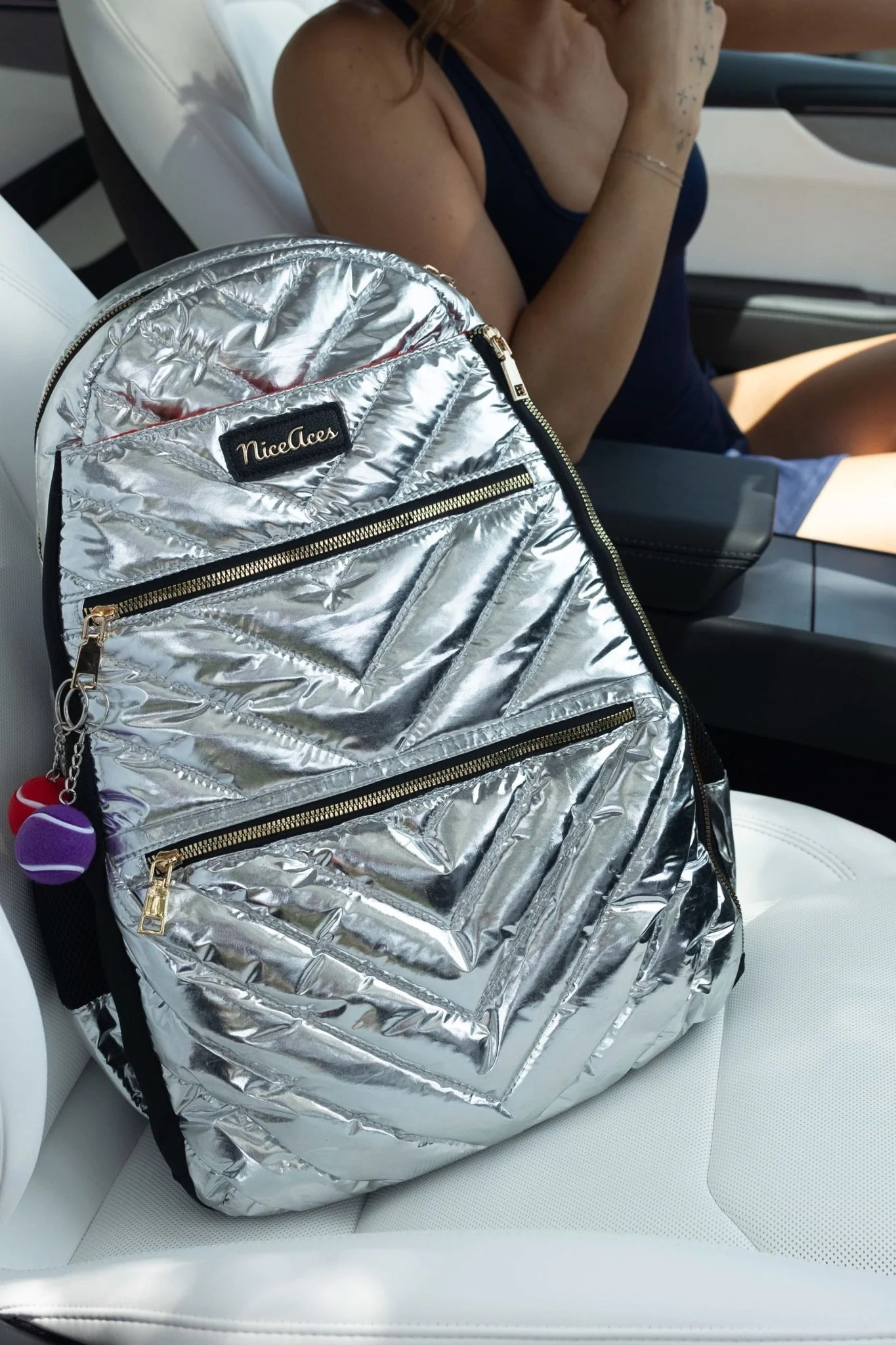 Emily Bag – Shimmering Luxury Tennis & Pickleball Backpack | NiceAces