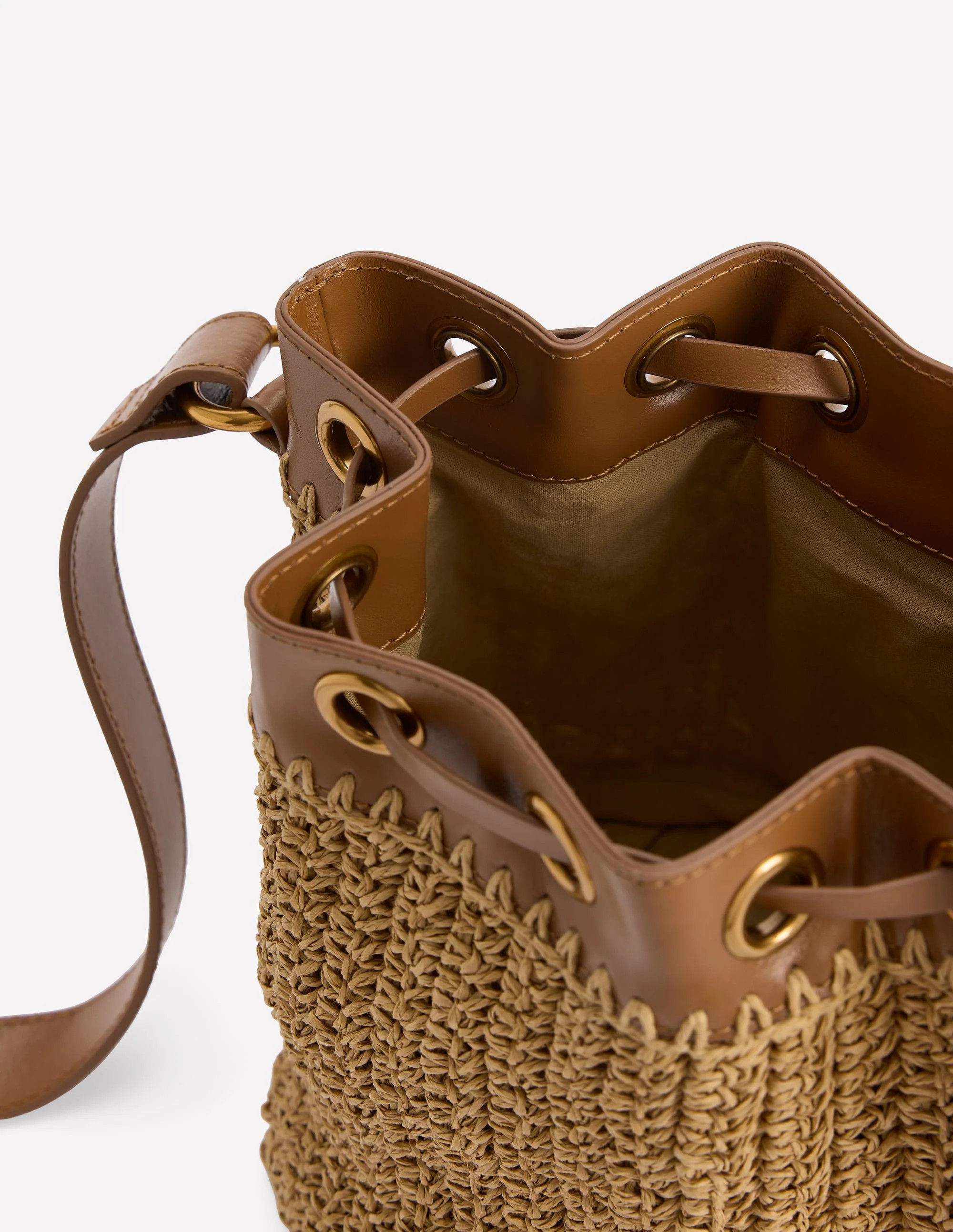Mini Straw Bucket-Natural Raffia | Boden (US)