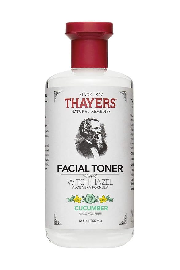 Thayers Alcohol-Free Cucumber Witch Hazel Facial Toner with Aloe Vera Formula - 12 oz | Amazon (US)