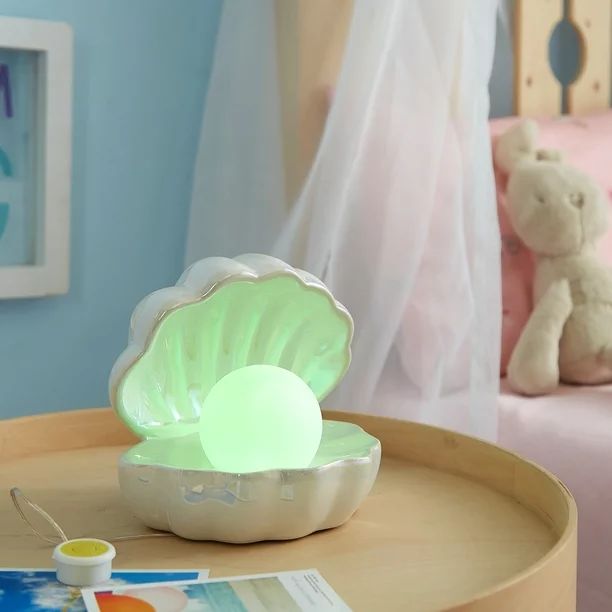 Your Zone Mermaid Shell with Color Changing Pearl Lamp | Walmart (US)