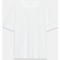 Zara - Floral Embroidered T-Shirt - White - M - Woman | Zara US