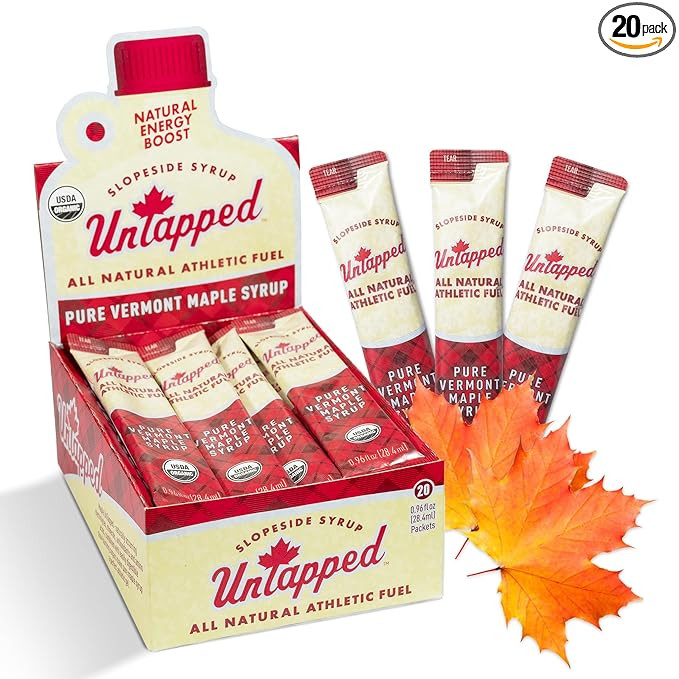 UnTapped Vermont Maple Syrup Packets for Athletes, Box of 20-0.96 Fl Oz | Organic Pure Maple Syru... | Amazon (US)