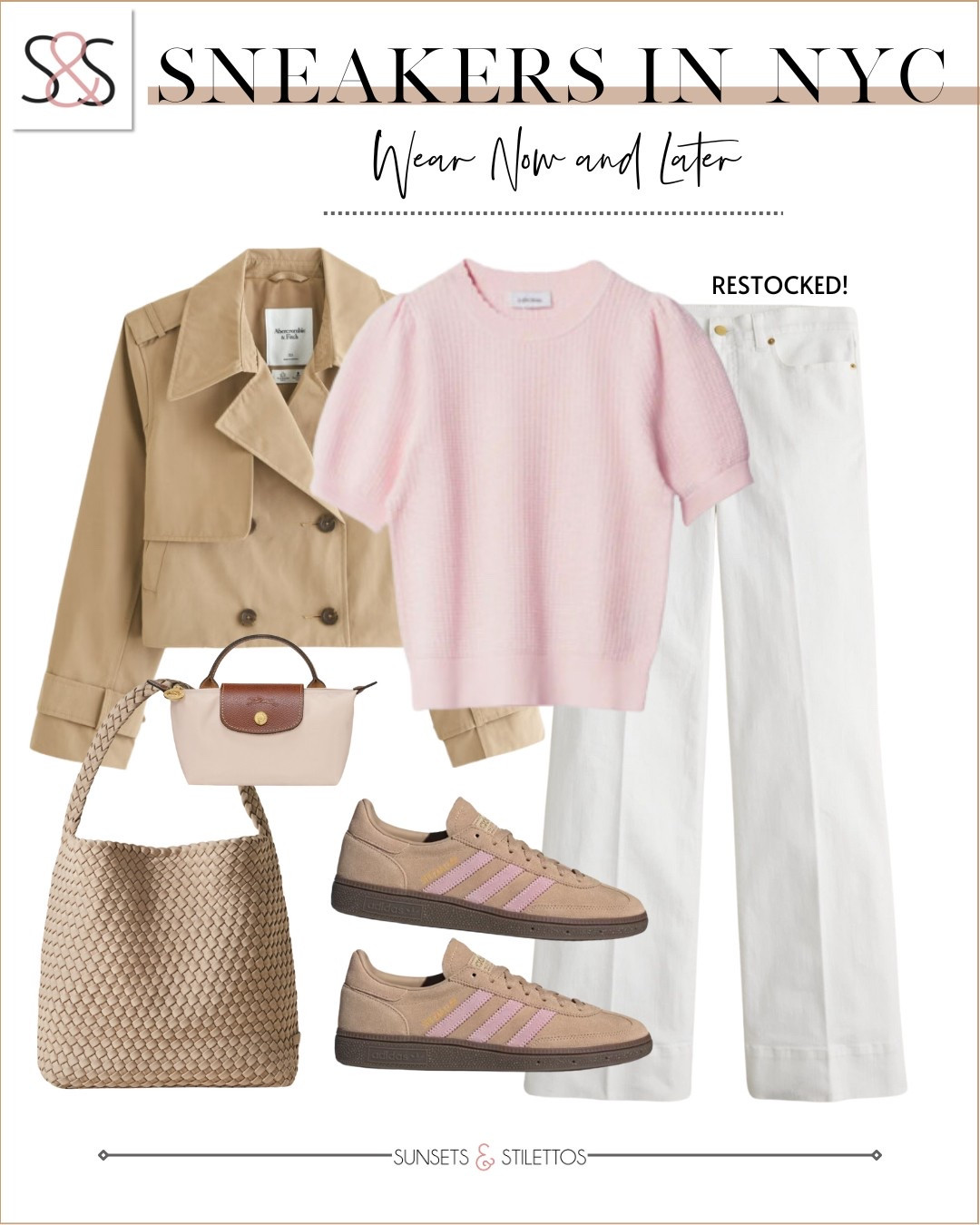 A sweater tank with a cropped trench  coat and white wide leg jeans is a spring outfit you’ll pull for again and again!

Sunsets and Stilettos, workwear, adidas sneakers 

#LTKStyleTip #LTKSpringSale #LTKOver40