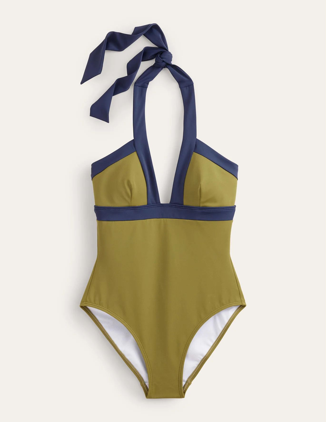 Ithaca Halter Swimsuit - River Reed Colourblock | Boden (US)