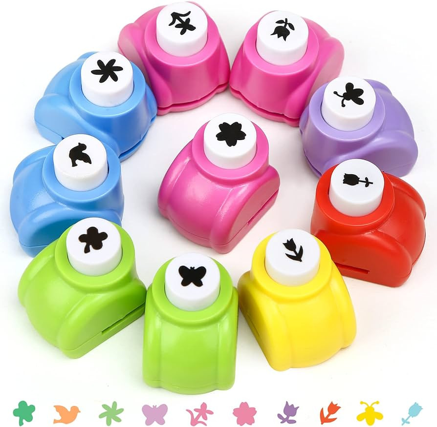 LoveInUSA Craft Hole Punch Shapes Set, 10PCS Shape Hole Punchers for Kids Great for School Crafti... | Amazon (US)
