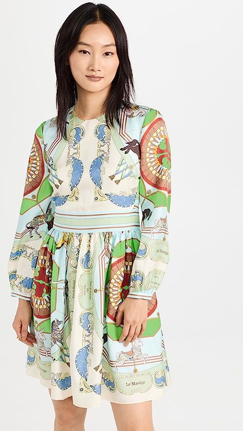 Short Printed Silk Dress | Shopbop