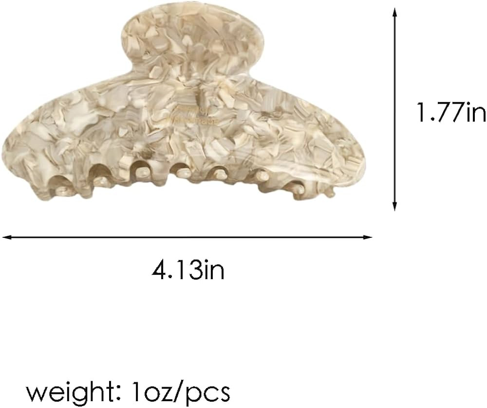 4.13in French Large Hair Claw Clips, Tortoise Acrylic Celluloid French Butterfly Jaw Clips, Stron... | Amazon (US)