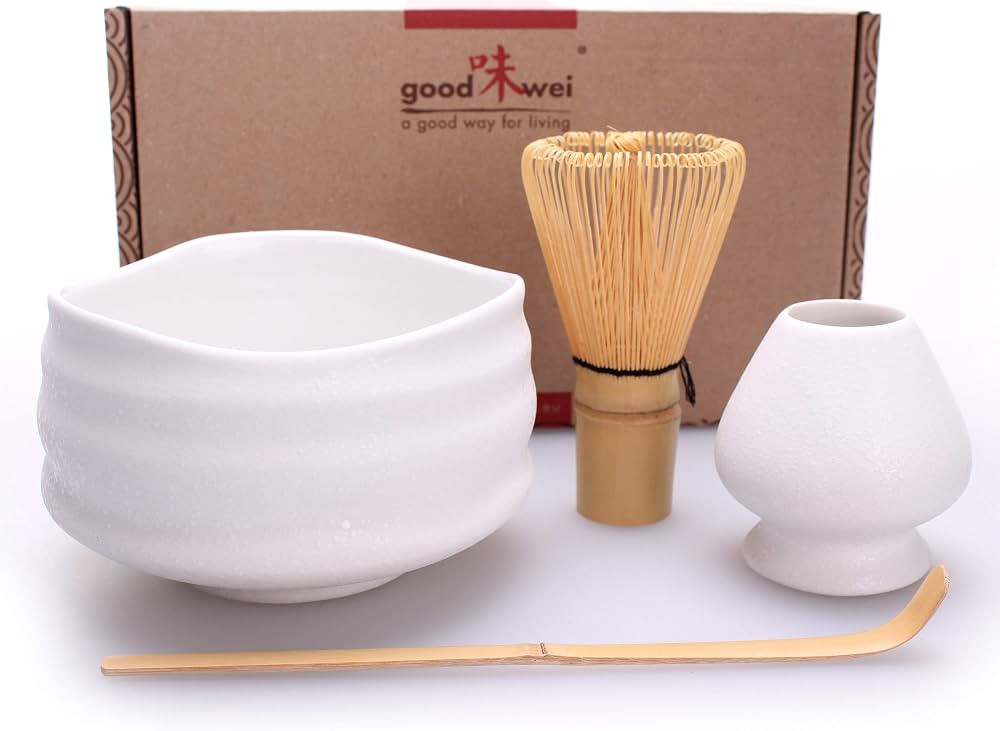 Goodwei Japanisches Matcha Komplett-Set mit hochwertiger Teeschale (Miyuki, 80) | Amazon (DE)