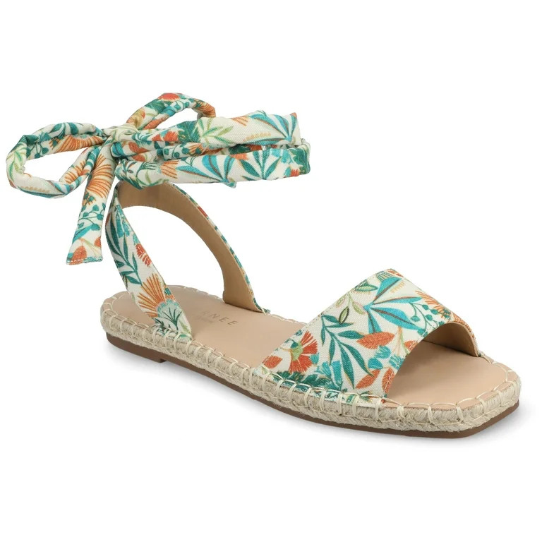 Journee Womens Emelie Espadrille Flat Sandals, Widths Available | Walmart (US)