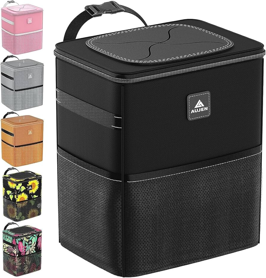 AUJEN Trash Can- Easy-to-Install Car Accessory Interior - Leak-Proof Organizer and Storage Bag fo... | Amazon (US)