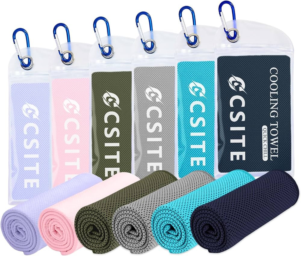 CSITE 6 Pack Cooling Towels (47"x12") for Neck and Face, Ice Towel for Hot Weather, Soft Breathab... | Amazon (US)