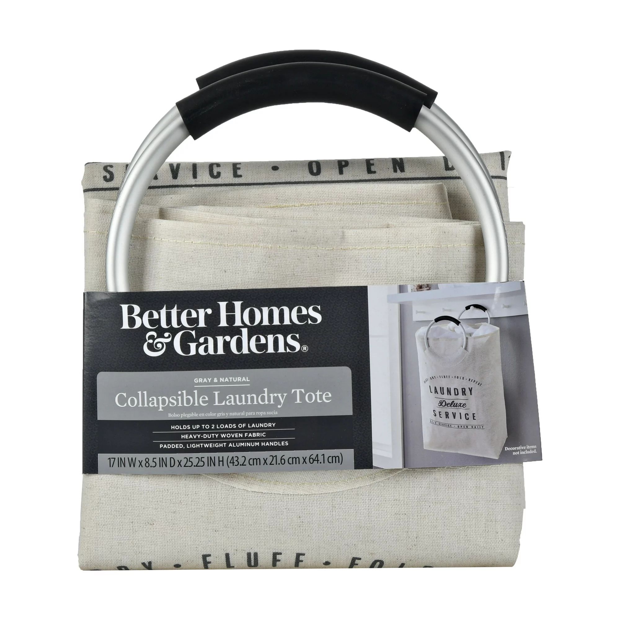 Better Homes & Gardens Deluxe Laundry Service Canvas Laundry Tote | Walmart (US)