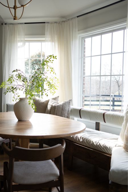 The breakfast nook is finally done! Most of this space is thrifted but I linked what I could! The chairs are SUPER inexpensive and I love them and I’m dying over those stems. They look real 🌿

#LTKsalealert #LTKhome