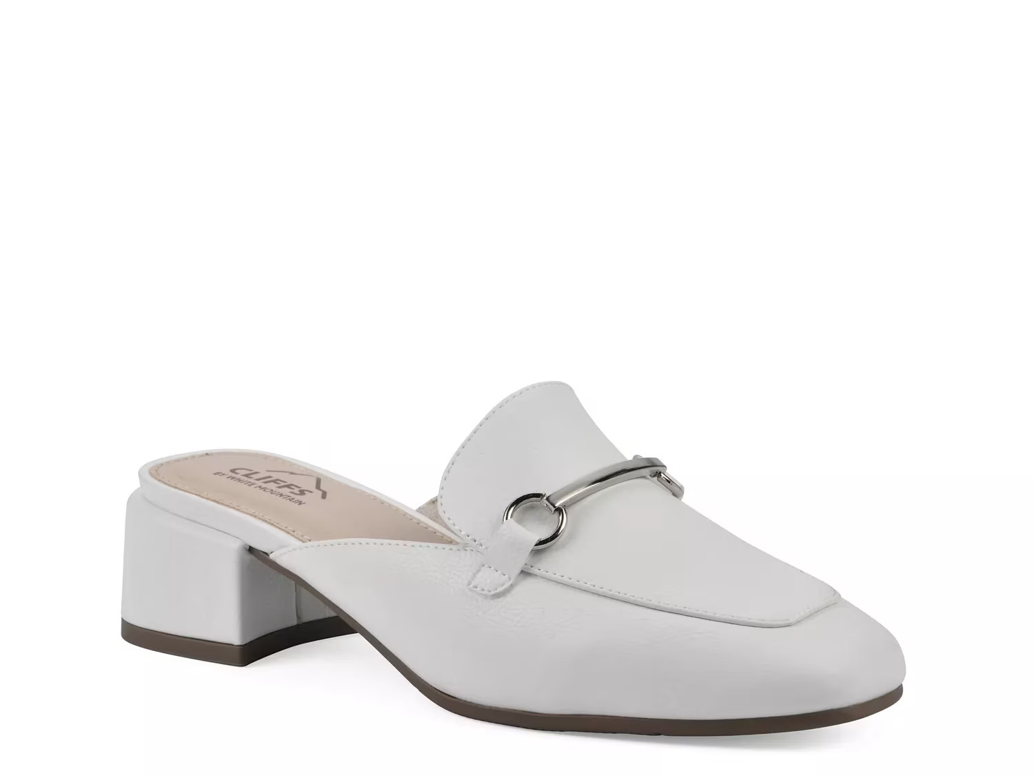 Cliffs by White Mountain Quin Mule | Women's | White Synthetic | Size 7.5 | Slip-Ons | Block | DSW