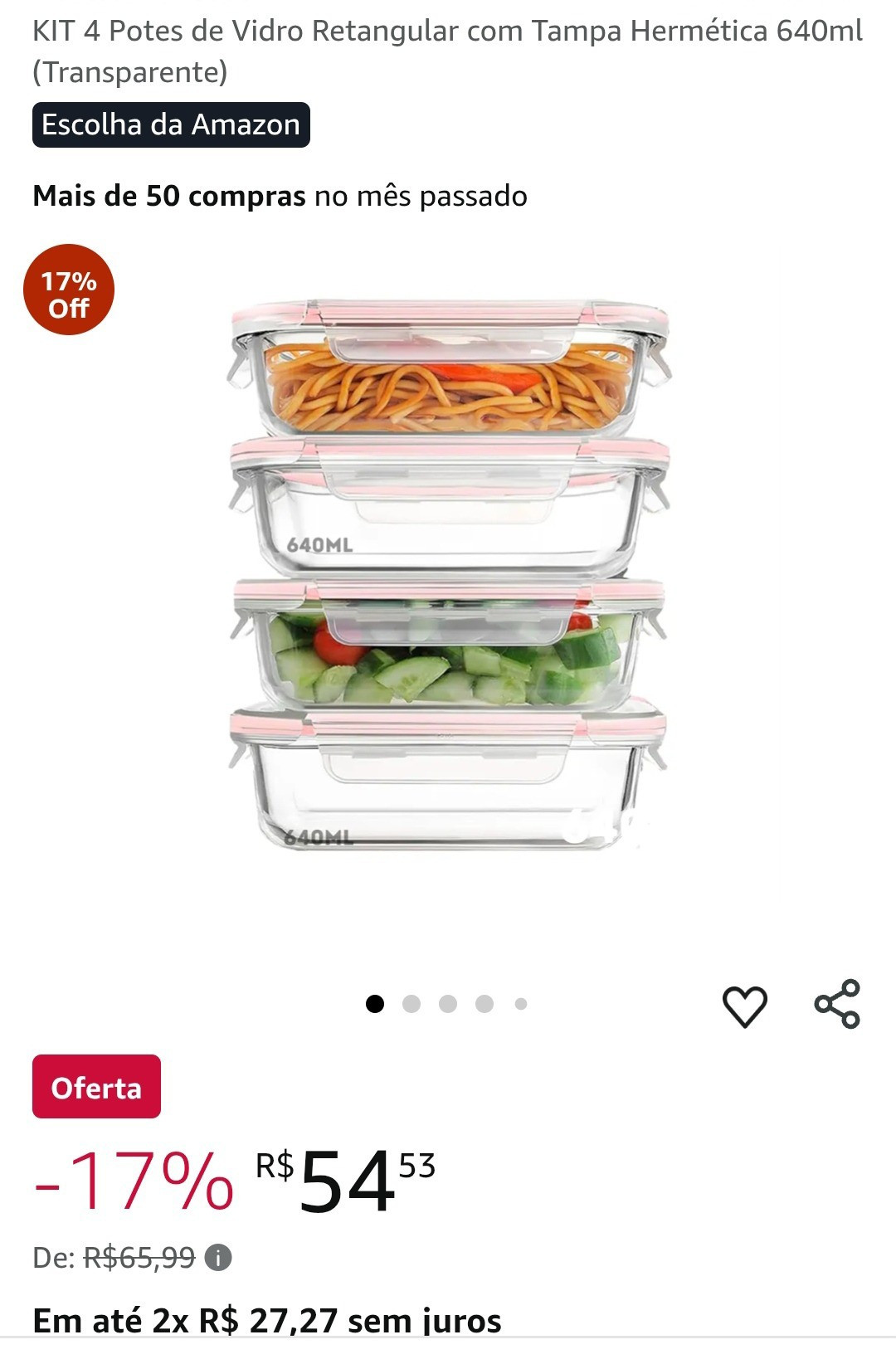 KIT 4 Potes de Vidro Retangular com Tampa Hermética 640ml (Transparente

#LTKbrasil #LTKpromo #LTKhome