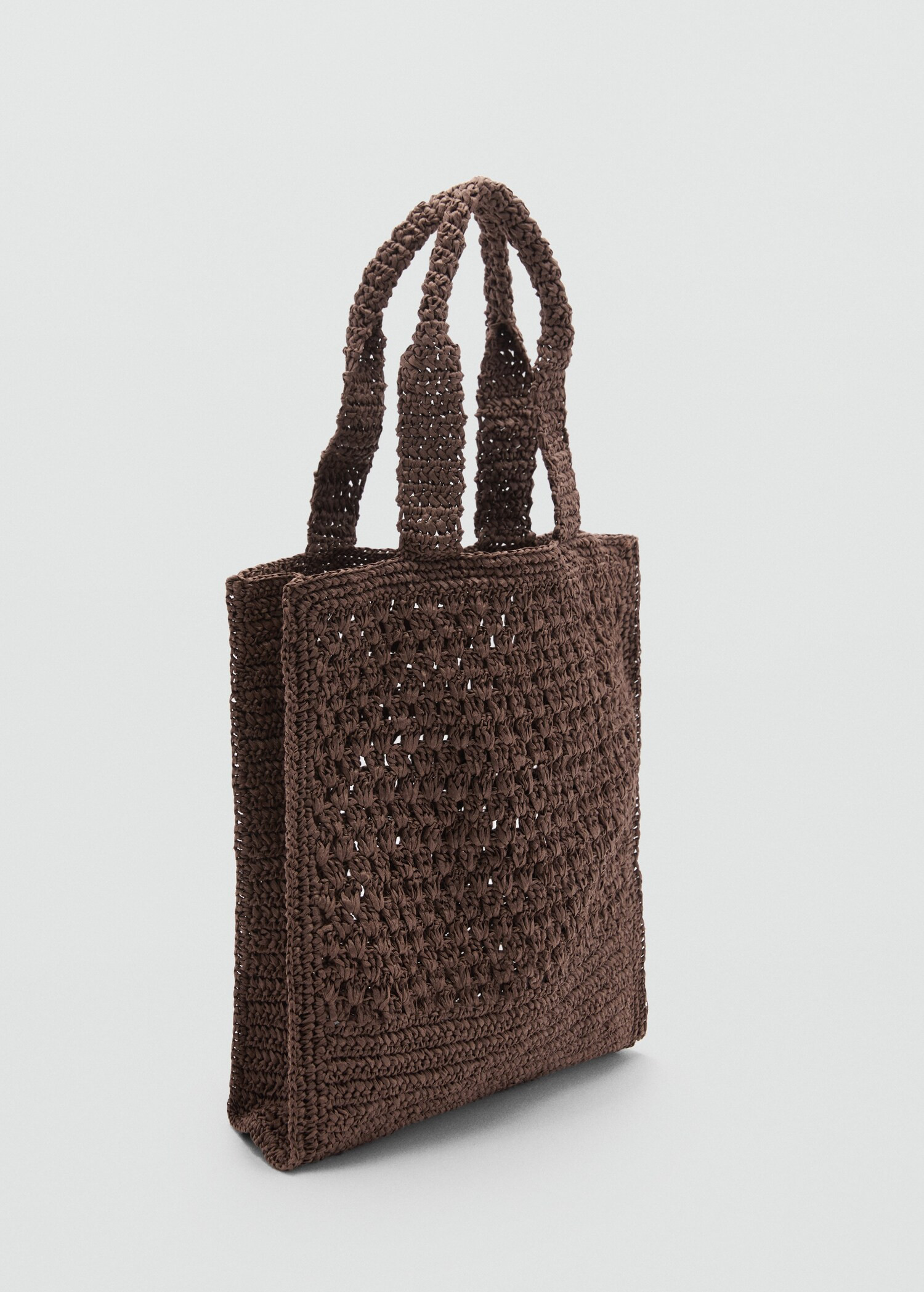 Natural fibre shopper bag | MANGO (UK)