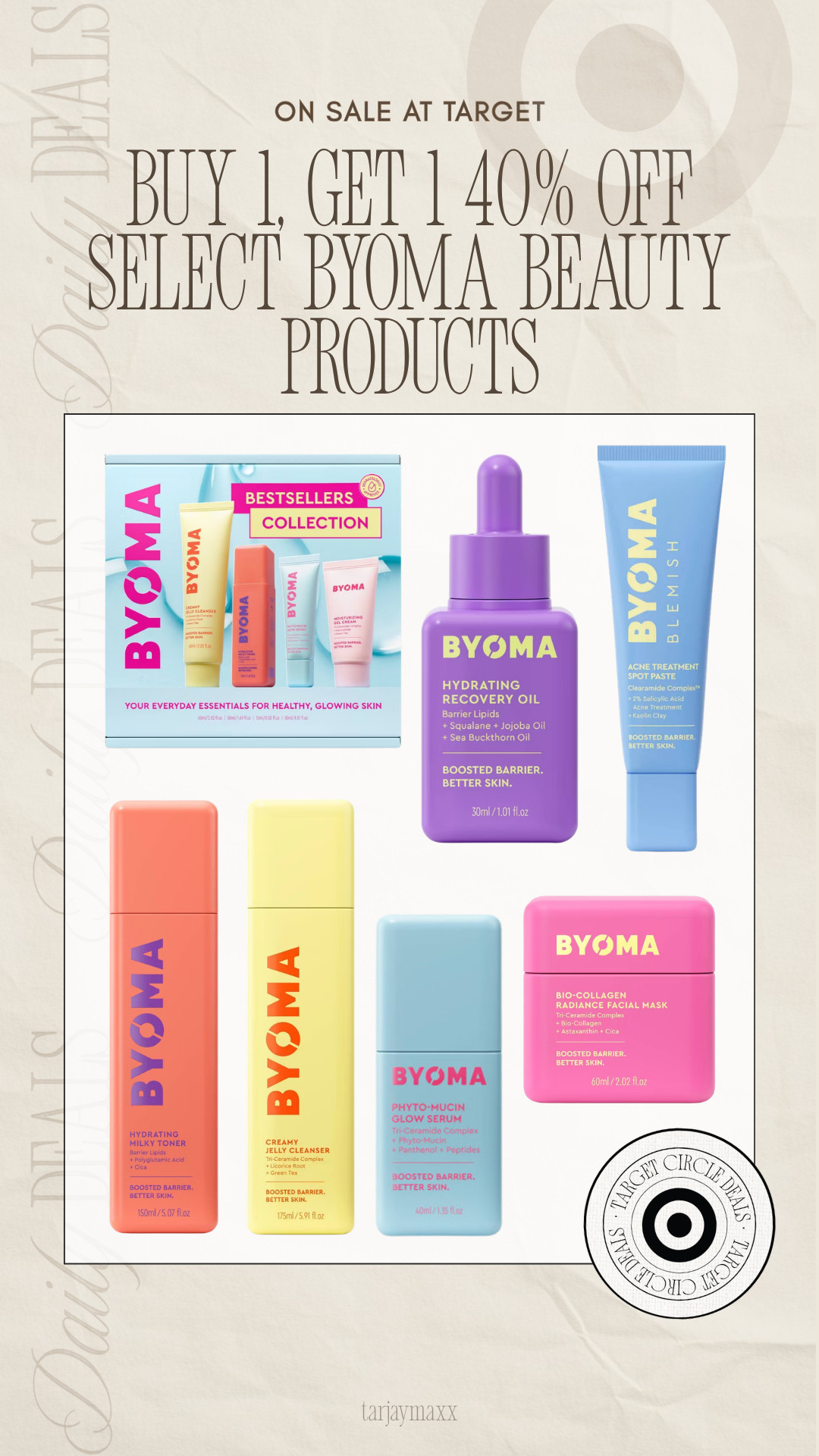 If you’ve been wanting to try Byoma this Target deal is actually good 👀 buy 1 get 1 40% off on select products and I swear their packaging alone gets me every time lol.

wedding guest dress summer, country concert outfits, summer outfits, date night outfits, teacher appreciation gift, graduation guest outfits, graduation dresses, business casual workwear, summer dresses, work outfits, target beauty deals, byoma skincare, skincare routine, summer skincare, glowy skin products, affordable skincare
 

 #LTKmorningroutine #LTKselfcare #LTKBeauty