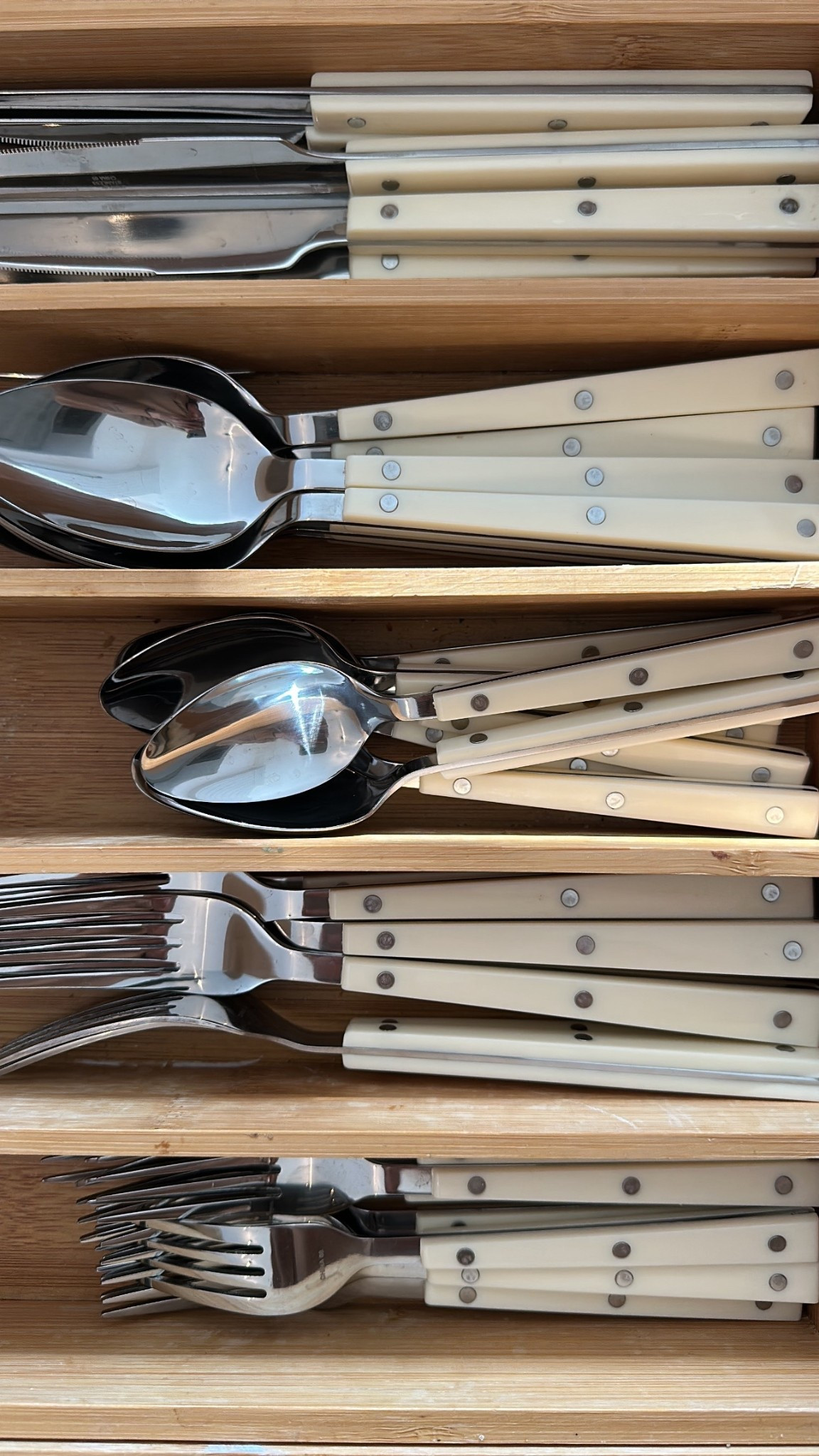 we’ve had this flatware for about a month now and love it 🤍 price point is so good 

#LTKFindsUnder100 #LTKHome