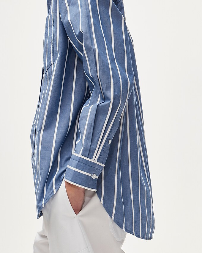 Étienne oversized shirt in dobby stripe | J. Crew US