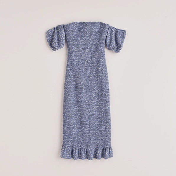 Honeymoon Puff Sleeve Midi Dress | Abercrombie & Fitch (US)